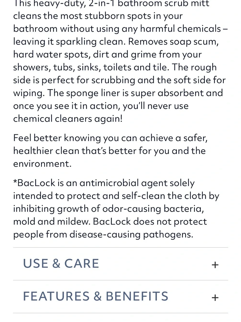 Blue Double Sided Bathroom Microfiber Scrub Mitt NEW